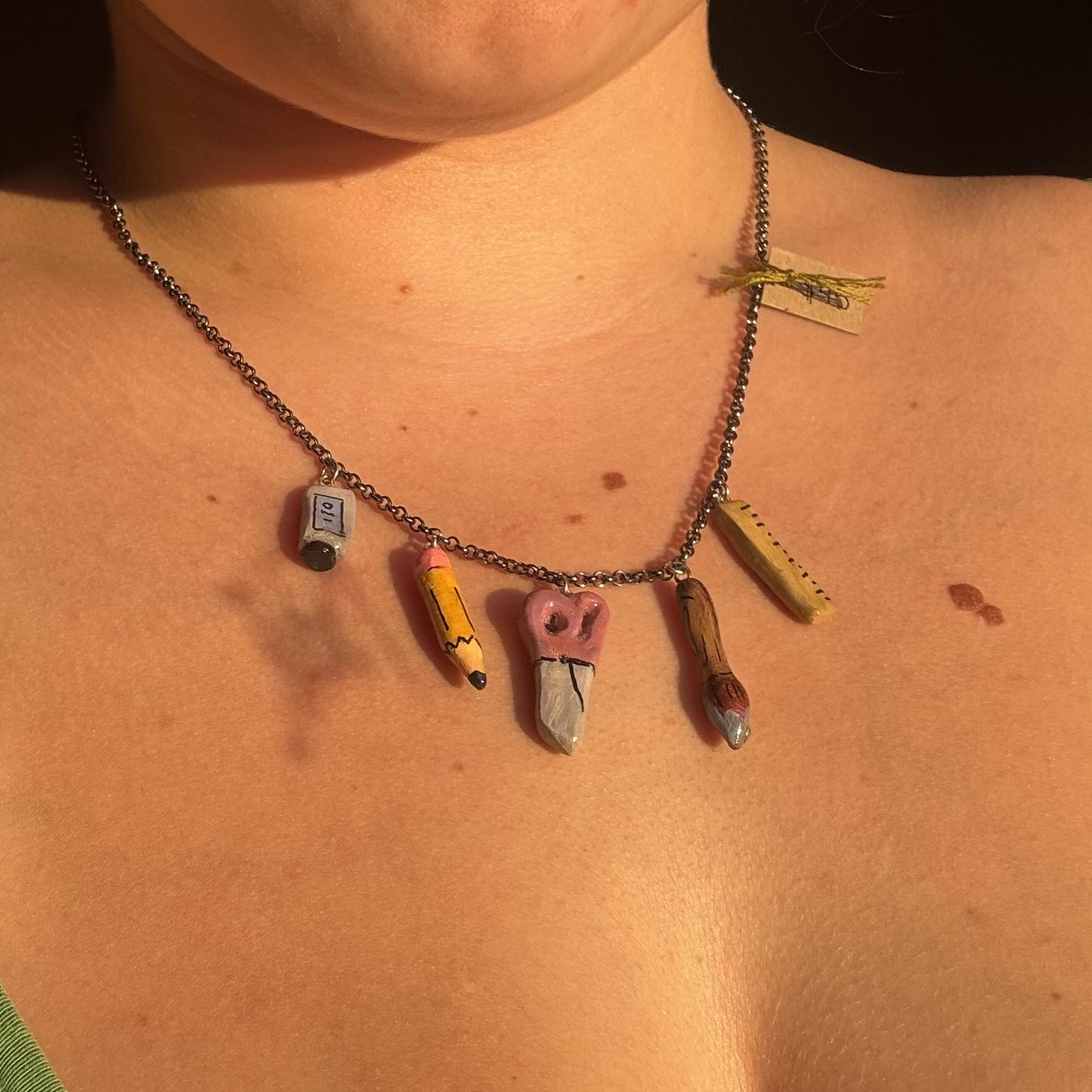 Art Teacher Charm Necklace