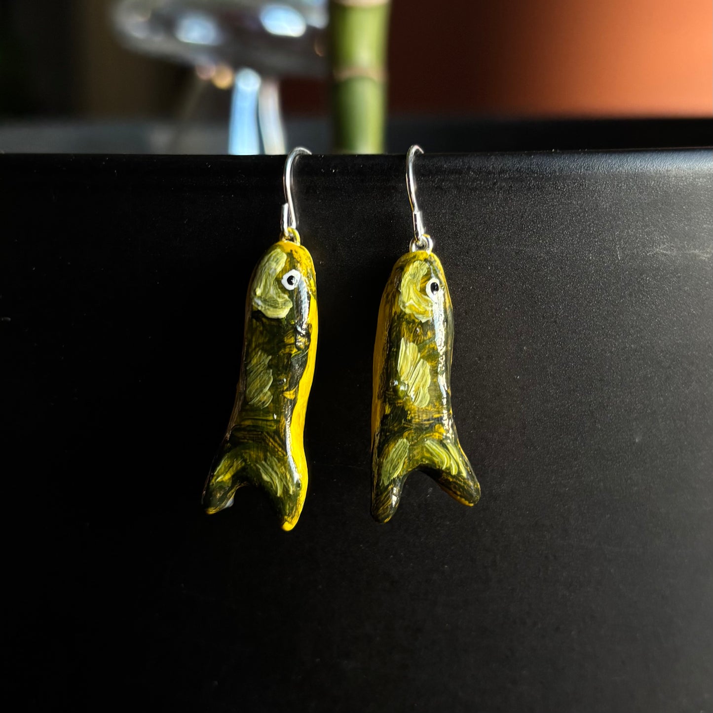 Green Fish Earrings
