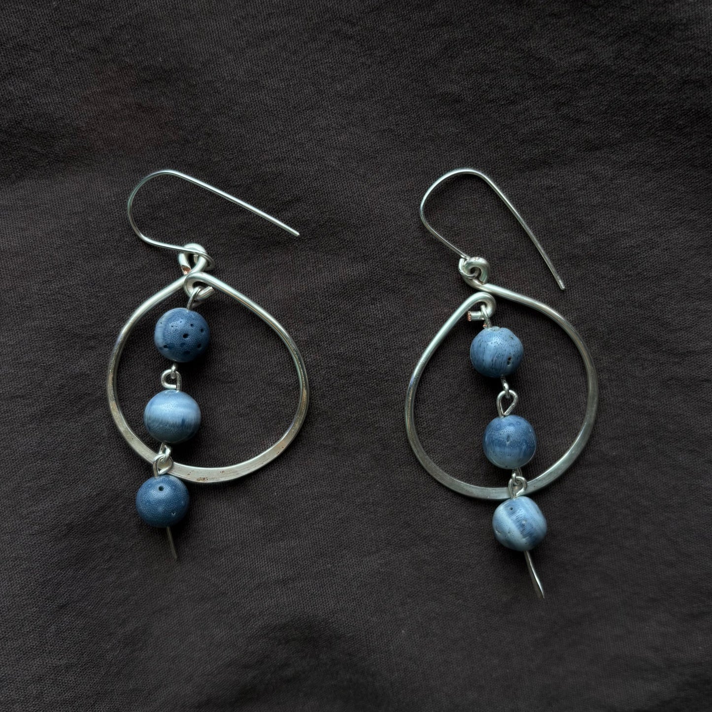 Blue Coral Hoops
