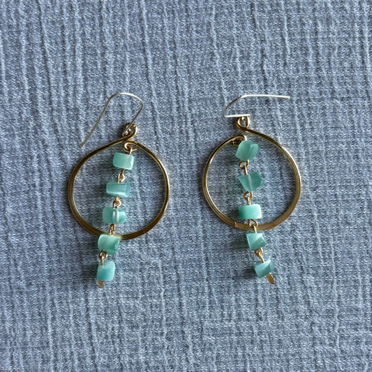 Gemstone Hoops
