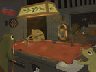 Pool Frogs Print
