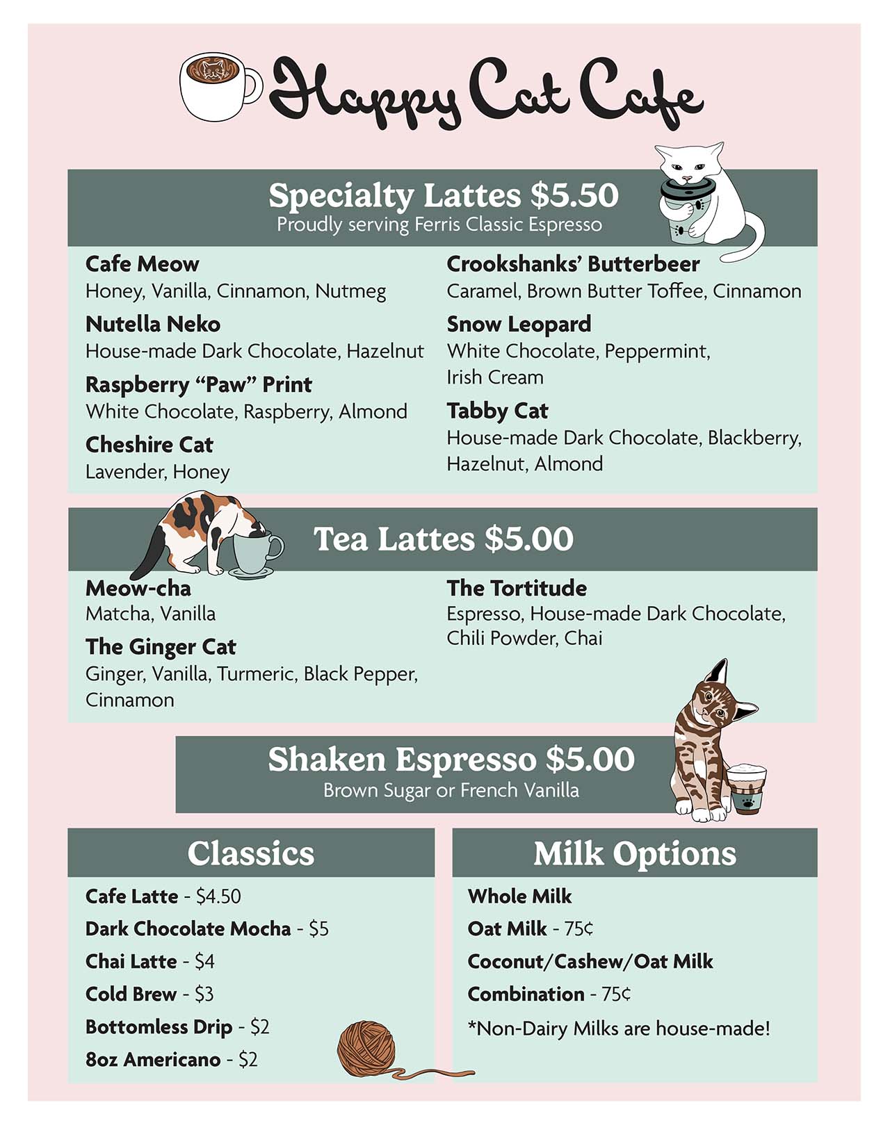 Cat Cafe Menu Template And Ideas For Design Fotor, 47% OFF